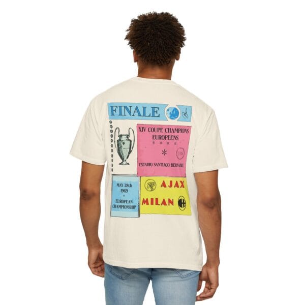 Camiseta diseño ticket final Champions League 1995 Ajax vs Milan